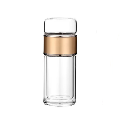 Portable & Eco-Friendly Double Layer Glass Tea Infuser