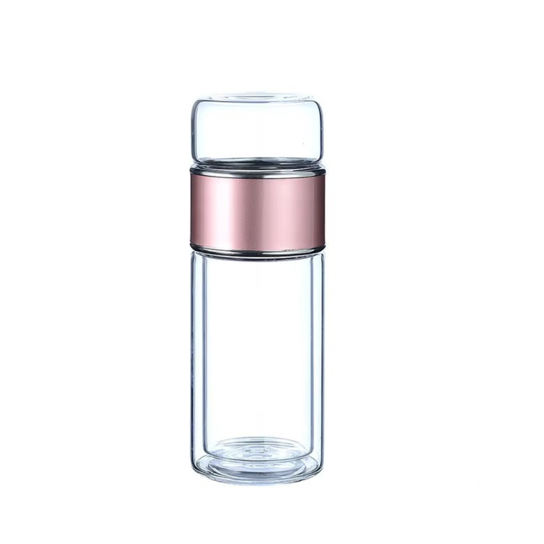 Portable & Eco-Friendly Double Layer Glass Tea Infuser