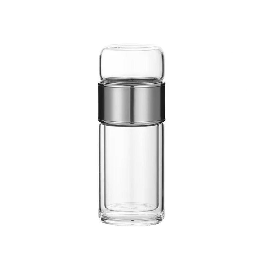 Portable & Eco-Friendly Double Layer Glass Tea Infuser