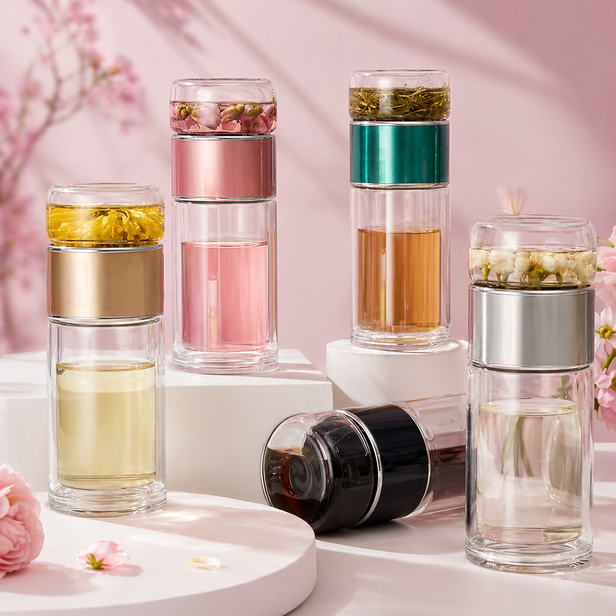 Portable & Eco-Friendly Double Layer Glass Tea Infuser
