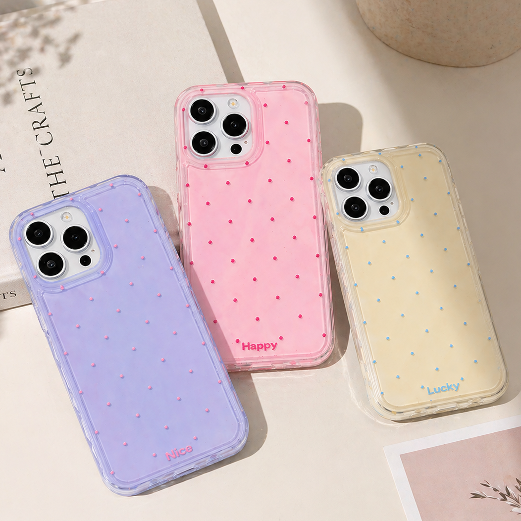 Luxury Shockproof Polka Dot Phone Case