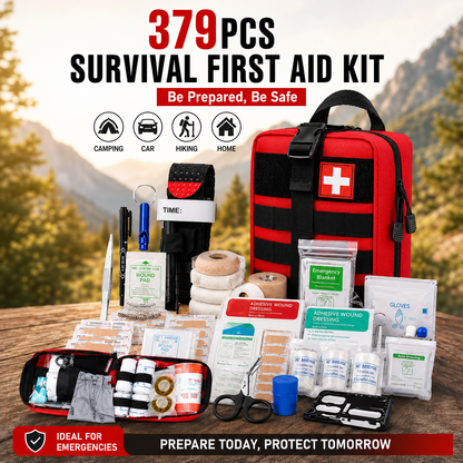 Survival First Aid Kit - 379 Piece Set