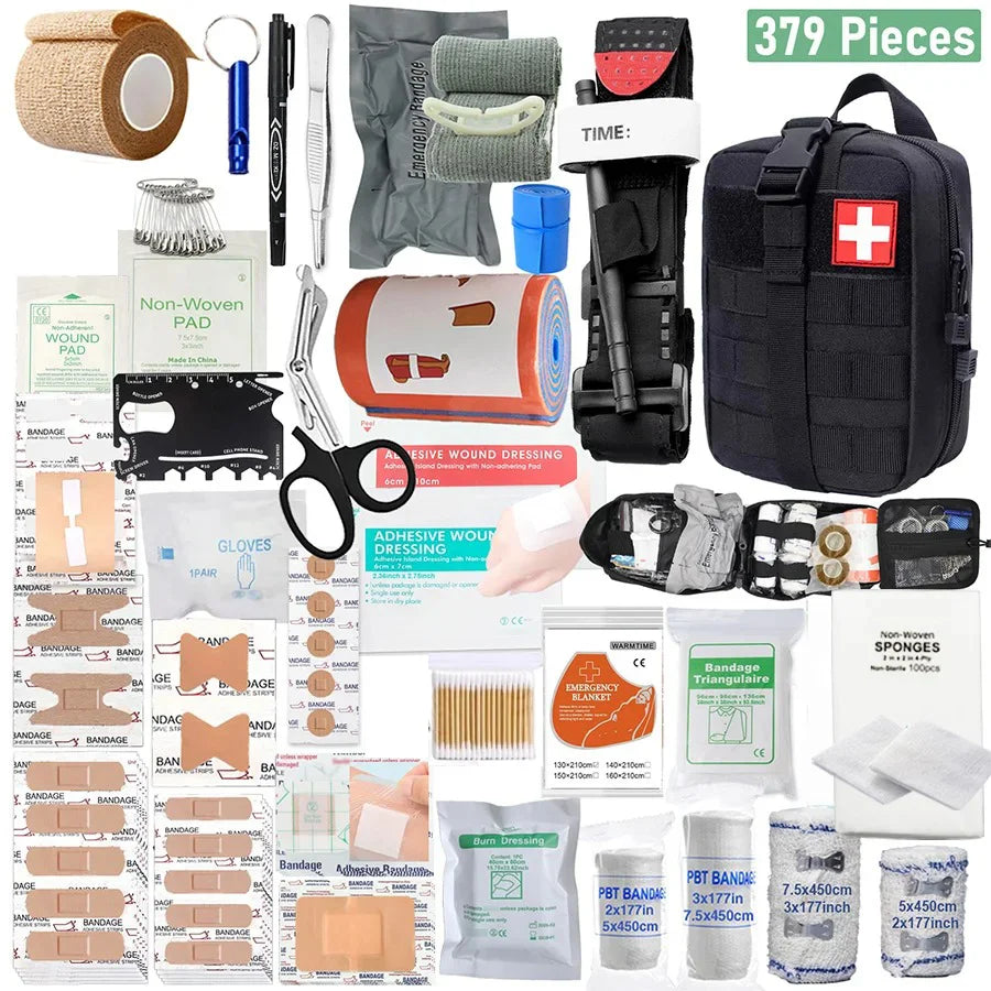 Survival First Aid Kit - 379 Piece Set