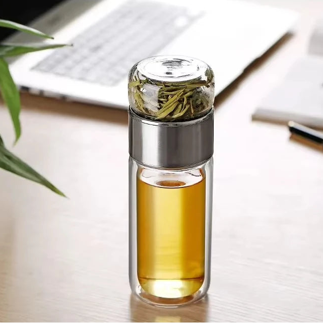 Portable & Eco-Friendly Double Layer Glass Tea Infuser