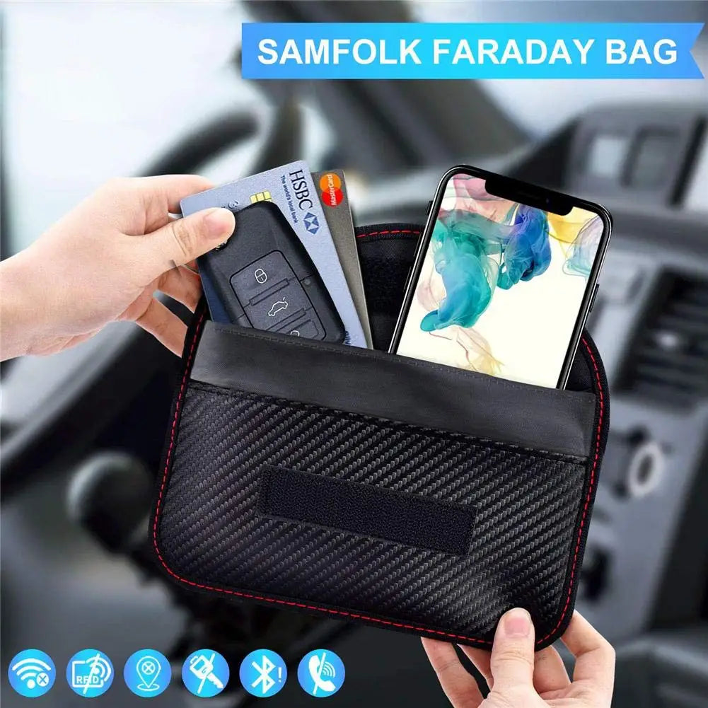 Premium Anti-Theft RFID Blocking Faraday Wallet Pouch