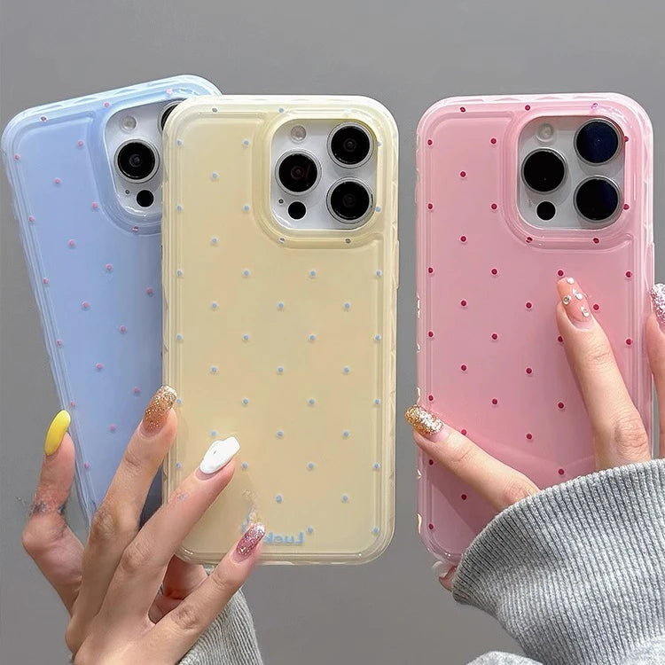 Luxury Shockproof Polka Dot Phone Case