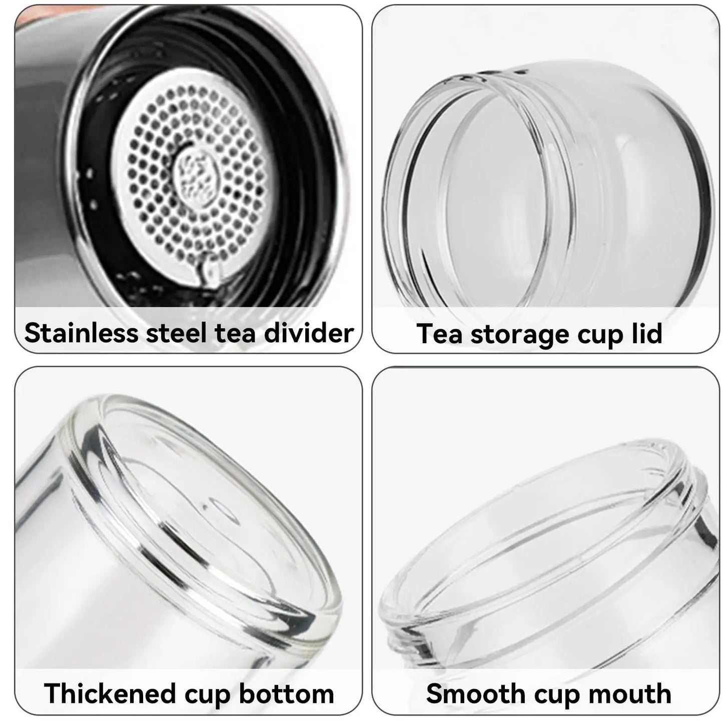 Portable & Eco-Friendly Double Layer Glass Tea Infuser